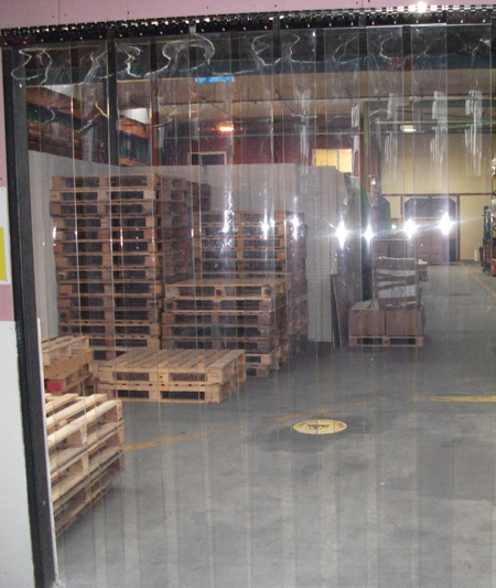 Warehouse strip door curtain